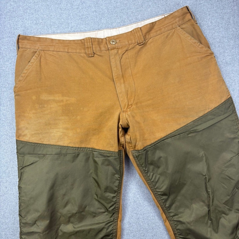 Vintage 60s Saftbak Hunting Pants Mens 40x29 Khaki Duck Canvas Nylon Brush USA